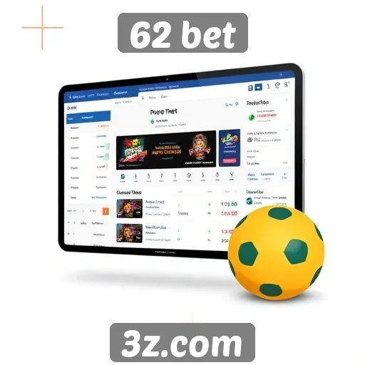 Interface e usabilidade do site 62 bet