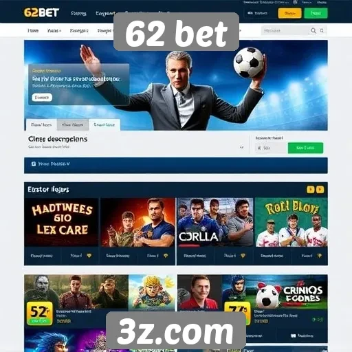 Exploração das funcionalidades do site 62 bet