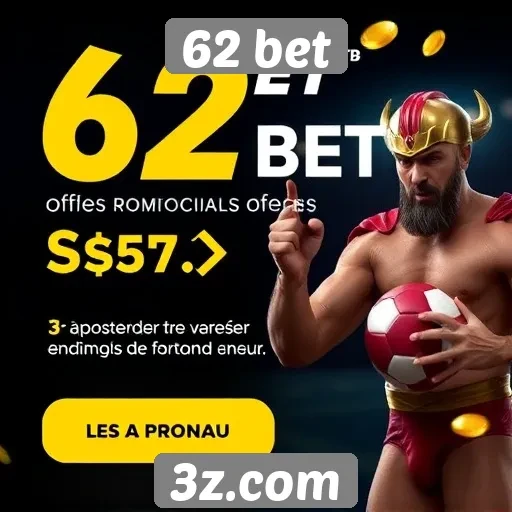 Ofertas promocionais disponíveis na 62 bet