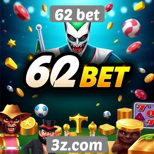 Variedade de jogos disponíveis na 62 bet